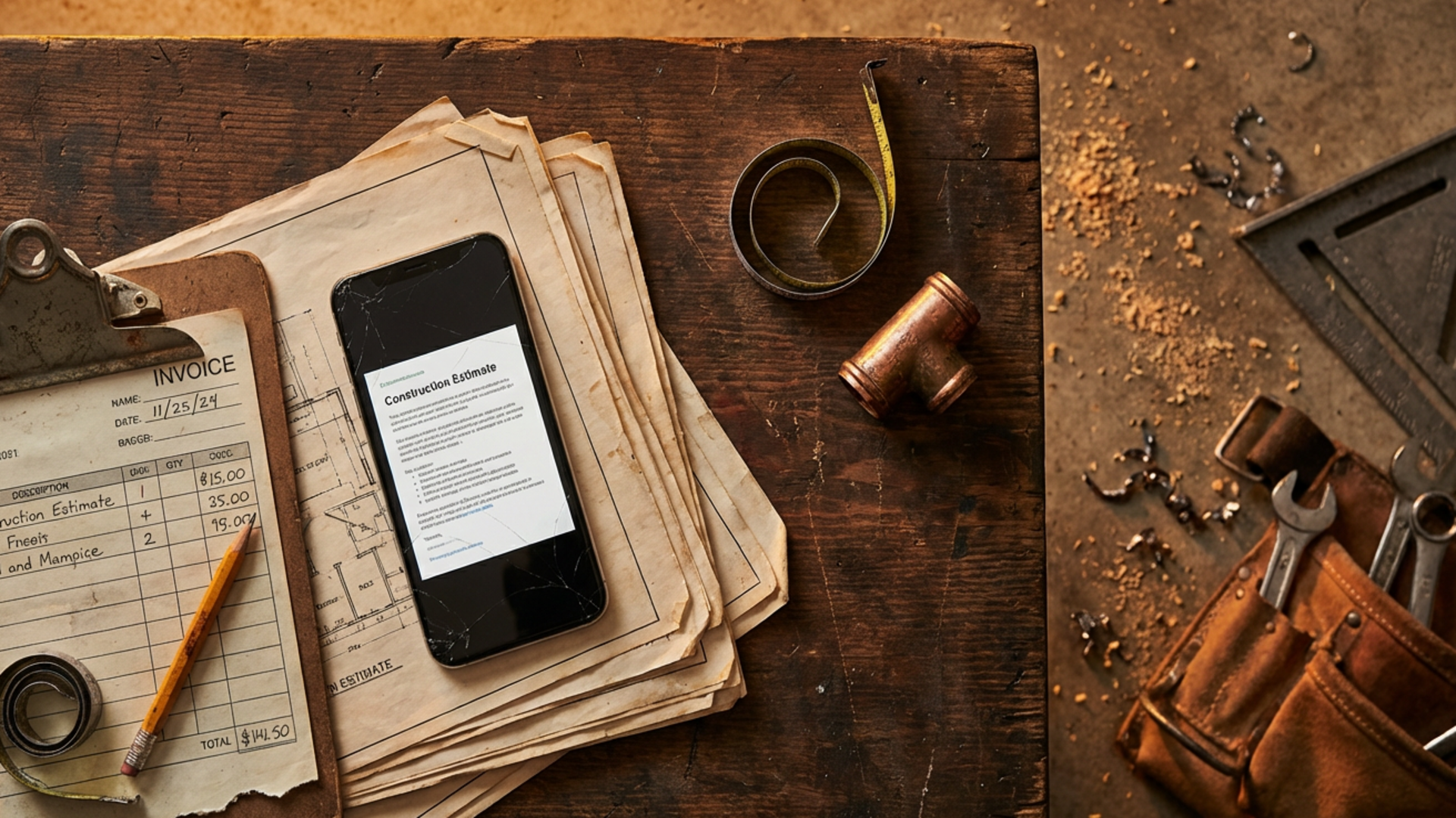 Phone showing saved business profile